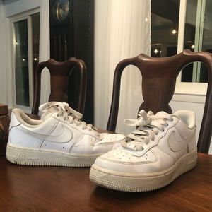 White Nike Air Force 1 Sneakers
